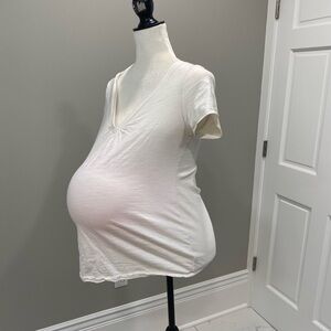 Old Navy White Maternity Tee